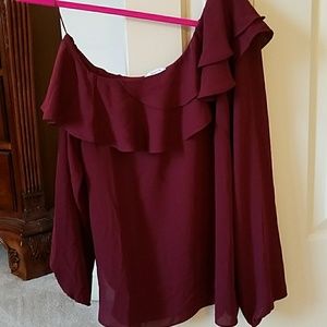 Stella & Dot Maette one shoulder top size Medium